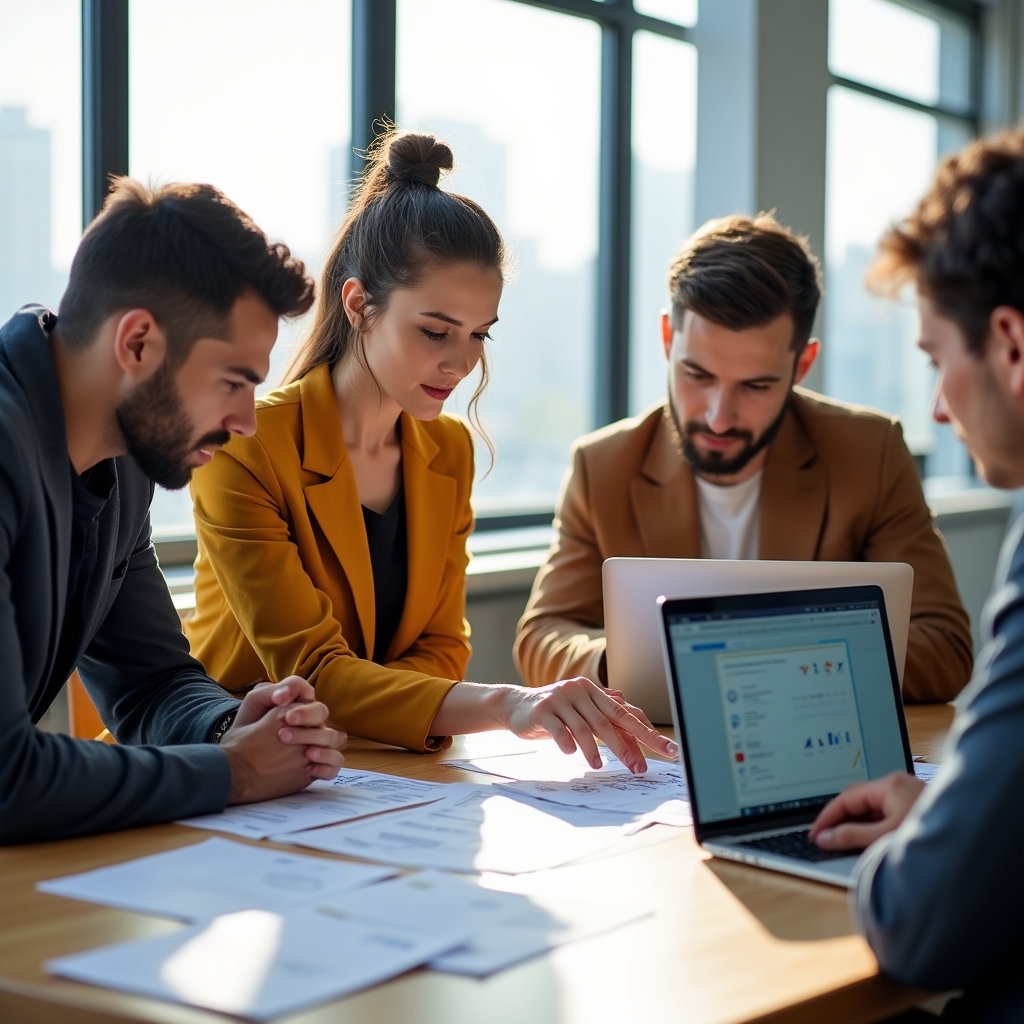 Команда работает над сценариями продаж